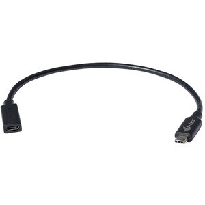 i-tec 30 cm USB Data Transfer Cable - First End: 1 x Type C Male USB - Second End: 1 x Type C Female USB - 10 Gbit/s - Ext