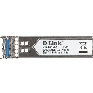 D-Link DIS-S310LX SFP (mini-GBIC) - 1 x 1000Base-LX Network - For Data Networking, Optical Network - Optical Fiber - Singl