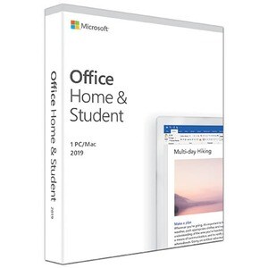 Microsoft Office 2019 Home & Student - Box Pack - 1 PC/Mac - Medialess - English - PC, Intel-based Mac