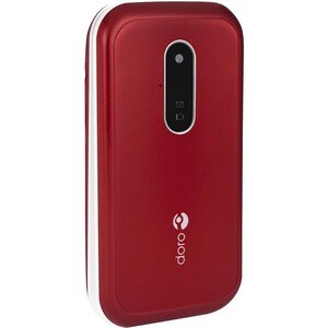 Doro 6620 Feature Phone - QVGA 320 x 240 - 3G - Red - Flip - 1 SIM Support - Rear Camera: 3 Megapixel - 800 mAh Battery
