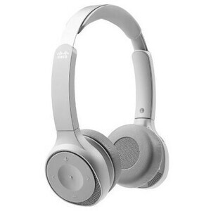 Cisco 730 Wired/Wireless Over-the-head Stereo Headset - Platinum - Binaural - Circumaural - 6500 cm - Bluetooth - 32 Ohm -