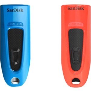 SanDisk Ultra 32 GB USB 3.0 Flash Drive - Blue, Red - 100 MB/s Read Speed - 2 / Pack