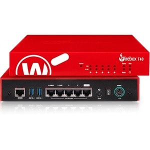 WatchGuard Firebox T40 MSSP Appliance (US) - 5 Port - 10/100/1000Base-T - Gigabit Ethernet - 4 x RJ-45 - Tabletop