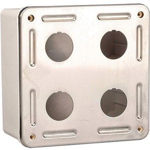 molex Mounting Box - White - White - Stainless Steel, Rubber, Acrylonitrile Butadiene Styrene (ABS)