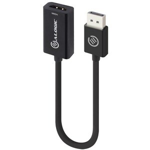 Alogic 20cm DisplayPort to HDMI Adapter Male to Female - 7.9" DisplayPort/HDMI A/V Cable for Audio/Video Device, Computer 