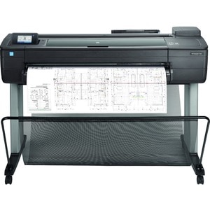 Hp Impresora de gran formato de inyección de tinta HP Designjet T730 - 914mm (35.98") Ancho de Impresión - Color - Impresora - 4 Color(es) - 25Segundo Velocidad de color - 2400 x 1200 dpi - 1GB - Ethernet - Papel Normal, Rollo de papel, Hojas Cortadas - 210mm, 330mm, 914mm, 841mm, 594mm, 420mm, 297mm, 210mm x 297mm, 482mm, 1897mm, 1189mm, 841mm, 594mm, 420mm, 297mm - Estacionario