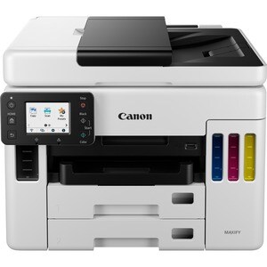 Canon Impresora de inyección de tinta multifunción Canon MAXIFY GX7050 Inalámbrico - Color - Copiadora/Fax/Impresora/Escáner - 600 x 1200 dpi Impresión - Dúplex impresión Automático - Hasta 45000 páginas al mes - 600 hojas Entrada - Color De Superficie Plana Escáner - 1200 - Color Fax - Fast Ethernet Ethernet - LAN inalámbrica - Canon PRINT Inkjet/SELPHY, PIXMA Cloud Link, Canon Print Service Plug-in, Apple AirPrint, Wi-Fi Direct, Mopria - USB