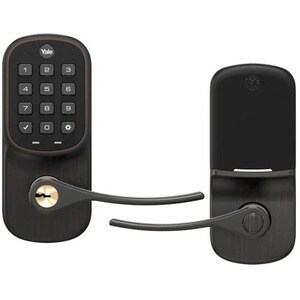 Yale Keypad Lever Lock - Keyed YRL216 - Wireless LANSatin Nickel