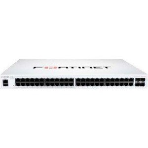 Fortinet FortiSwitch 100 FS-148F-POE 48 Ports Manageable Ethernet Switch - 2 Layer Supported - Modular - 476.30 W Power Co