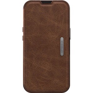 OtterBox Strada Carrying Case (Folio) Apple iPhone 13 Pro Smartphone - Espresso Brown - Drop Resistant - Leather Body
