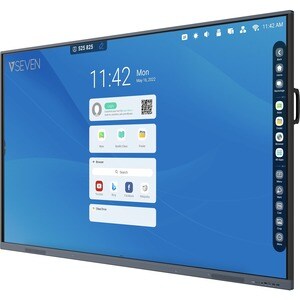 V7 IFP Panel plano interactivo IFP6501-V7: 65 pulgadas, 4K 20 puntos táctiles, Android 11, 4GB/32GB con módulo Wi-Fi y montaje en pared, Vesa 600x400, USB-C y potencia salida 65w, altavoces 16w, Bluetooth, software DMS, 5 años de garantía. Sistema Android 11 con aplicaciones integradas fáciles de usar para dirigir las clases y las reuniones de forma interactiva con el público. Red alámbrica e inalámbrica incluida con acceso a Internet y uso compartido de la pantalla desde y hacia casi cualquier dispositivo.La conexión USB-C permite compartir pantallas, ofrece tecnología táctil de doble sentido y carga su dispositivo con potencia de salida de 65 W con un cable. 2 altavoces de 16 W y conectividad inalámbrica Bluetooth. Incluye un soporte de pared de alta resistencia para un montaje rápido. More at V7world.com