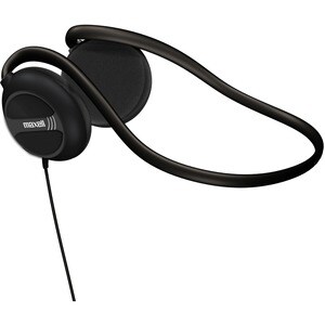 Maxell Stereo Neckbands - Stereo - Black - Mini-phone - Wired - 32 Ohm - 16 Hz 24 kHz - Nickel Plated Connector - Behind-t