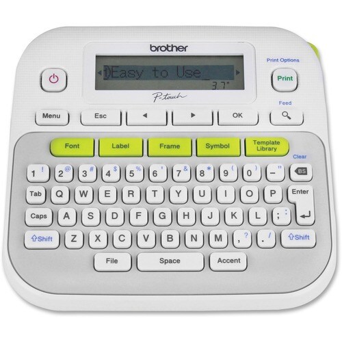 Brother Easy-to-Use Label Maker - Thermal Transfer - 20 mm/s Mono - 180 dpi - Label, Tape3.50 mm, 6 mm, 9 mm, 12 mm - LCD 