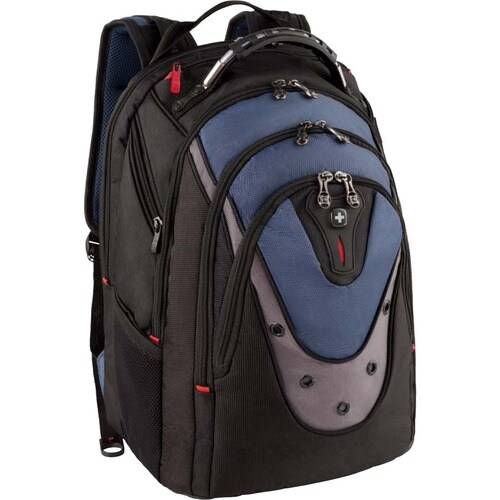 Wenger IBEX Carrying Case (Backpack) for 17" Notebook - Blue - Shock Absorbing Shoulder Strap - Handle, Shoulder Strap - 1