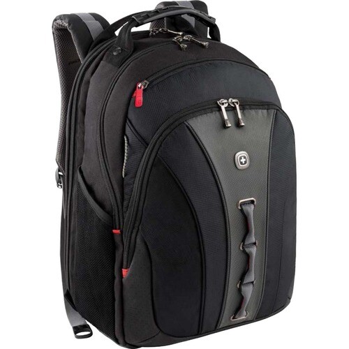 Wenger LEGACY Carrying Case (Backpack) for 16" Notebook - Gray - Checkpoint Friendly - Handle, Shoulder Strap - 18" Height