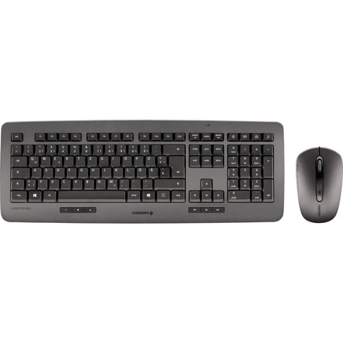 CHERRY DW 5000 Keyboard & Mouse - USB Wireless RF 2.48 GHz Keyboard - 104 Key - English (US) - Keyboard/Keypad Color: Blac