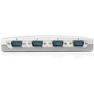 StarTech.com USB to Serial Adapter Hub - 4 Port - Bus Powered - DB9 (9-pin) - USB Serial - FTDI USB to Serial Adapter - Ad
