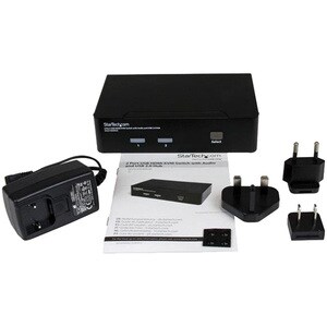 StarTech.com 2 Port USB HDMI® KVM Switch with Audio and USB 2.0 Hub - 2 x 1 - 2 x Mini HDMI Digital Audio/Video, 2 x Type 