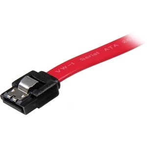 StarTech.com 30,5cm 12in. Latching SATA Cable - First End: 1 x Male SATA - Second End: 1 x Male SATA - 6 Gbit/s - Red
