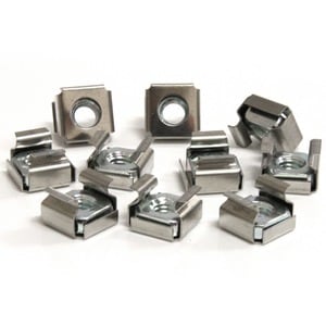 StarTech.com 50 Pkg M6 Cage Nuts for Server Rack Cabinet - Cage Nut - Stainless Steel - Silver - 1Pack