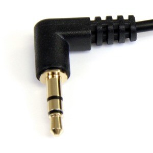 StarTech.com Cable 91cm Mini Plug a Mini Plug Mini Jack 3.5mm TRRS en Ángulo Derecho L Acodado - Negro - Extremo prinicpal