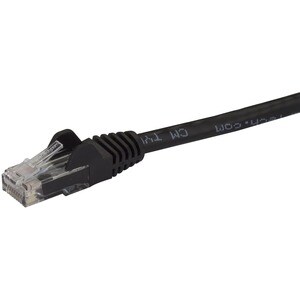 StarTech.com 1m Black Gigabit Snagless RJ45 UTP Cat6 Patch Cable - 1 m Patch Cord - 1m Cat 6 Patch Cable - 1 x RJ-45 Male 