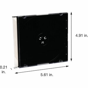 Verbatim CD/DVD Black Slim Jewel Cases - 200pk (bulk) - Book Fold - Black - 1 CD/DVD