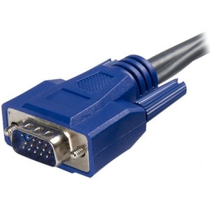 StarTech.com 10 ft Ultra-Thin USB VGA 2-in-1 KVM Cable - First End: 1 x HD-15 Male VGA - Second End: 1 x Type A Male USB, 