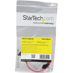 StarTech.com Cable SATA Serial ATA 45cm Acodado en Ángulo Recto a la Izquierda - 18 Pulgadas - Rojo - Extremo prinicpal: 1