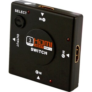 4XEM 3 Port HDMI Switch with full HD support. 3 HDMI devices into 1 HDMI display. - 3 Port HDMI Switch with 1920 x 1080 - 