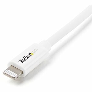 StarTech.com 2m (6ft) Long White Apple® 8-pin Lightning Connector to USB Cable for iPhone / iPod / iPad - First End: 1 x T