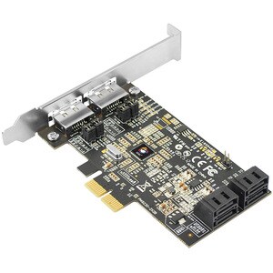 SIIG DP SATA 6Gb/s 4-Port Hybrid PCIe - Serial ATA/600 - PCI Express x2 - Dual-profile - Plug-in Card - RAID Supported - 0