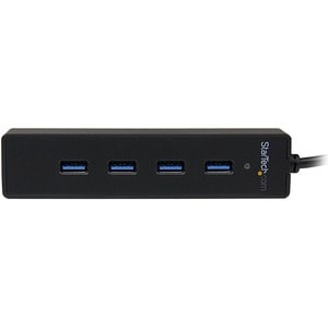 StarTech.com 4-Port USB 3.0 Hub with Built-in Cable - SuperSpeed Laptop USB Hub - Portable USB Splitter - Mini USB Hub (ST