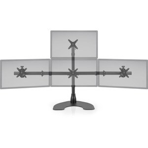 Ergotech Quad LCD Monitor Desk Stand - 28" pole - Black - Quad 1 over 3