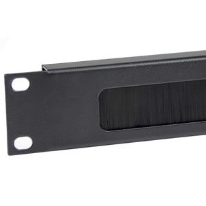 StarTech.com 1U Brush Strip Horizontal Server Rack Cable Management Panel - 1U Height - 19" Width - Steel