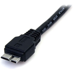 StarTech.com 50cm (1.5 ft.) Black SuperSpeed USB 3.0 Cable A to Micro B - USB 3.0 Micro B Cable - 1x USB 3 A (M), 1x USB 3