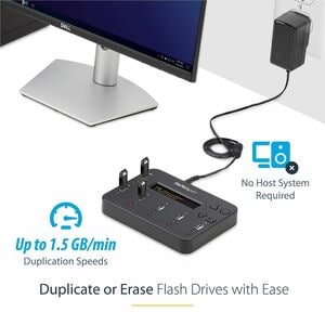 StarTech.com Standalone 1:5 USB Flash Drive Duplicator and Eraser - Flash Drive Copier - Easily duplicate or securely eras