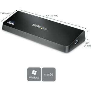 StarTech.com Docking Station Laptop universale USB 3.0 a doppia uscita video 4K DisplayPort / HDMI - Gbe + porta USB a ric
