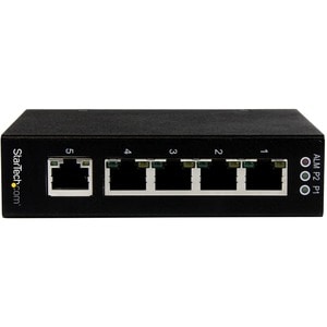 StarTech.com Switch Conmutador Industrial Ethernet Gigabit No Gestionado de 5 Puertos RJ45 de Montaje en Pared o Carril DI