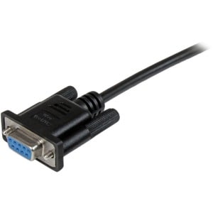 StarTech.com 2m Black DB9 RS232 Serial Null Modem Cable F/F - DB9 Female to Female - 9 pin RS232 Null Modem Cable - 2 mete