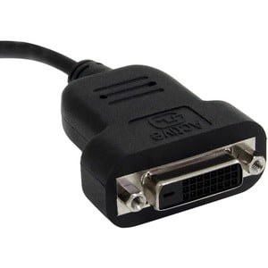 StarTech.com MDP2DVIS 12 cm DisplayPort/DVI-D Video Cable for Monitor, PC, Graphics Card, TV, Projector, Video Device, Mac