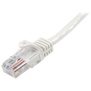 StarTech.com Cable de 1m Blanco de Red Fast Ethernet Cat5e RJ45 sin Enganche - Cable Patch Snagless - Extremo prinicpal: 1