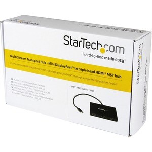 StarTech.com 3 Port Mini DisplayPort MST Hub - 4K 30Hz - Mini DP to HDMI Video Splitter for Multiple Monitors - mDP to HDM