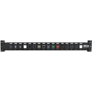 Tripp Lite 16-Port 1U Rack-Mount Unshielded Blank Keystone/Multimedia Patch Panel RJ45 Ethernet USB HDMI Cat5e/6 - 16 Port