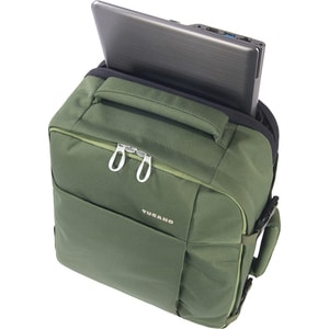 Tucano Tugò Carrying Case (Backpack) for 15.6" Notebook - Green - Water Resistant - Shoulder Strap, Handle, Chest Strap, T