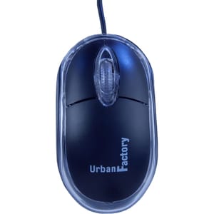 Urban Factory BDM02UF Mouse - Optical - Cable - Black, Transparent - USB - 800 dpi - Scroll Wheel - 3 Button(s)