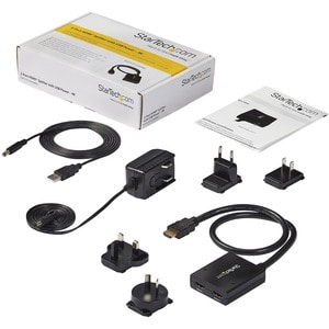 StarTech.com Signal Splitter - to 30 Hz - 3840 × 2160 - 1 x HDMI In - 2 x HDMI Out
