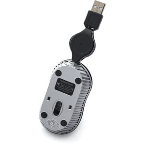 Verbatim Mini Travel Optical Mouse, Commuter Series - Black - Optical - Cable - Black - 1 Pack - USB - Scroll Wheel