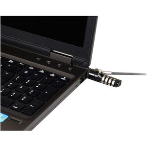 Port Cable Lock For Notebook, Projector, Desktop Computer, Monitor, Projector - 1.80 m Cable - Resettable - 4-digit - Stee