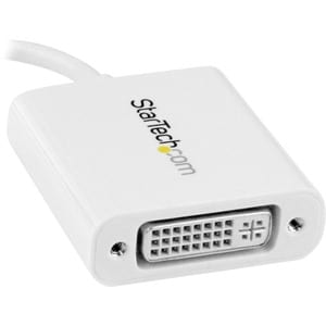 StarTech.com USB-C to DVI Adapter - White - 1 Pack - 1 x 24-pin USB Type C - Male - 1 x 29-pin DVI-I Digital Video - Femal